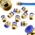 Set pneumatskih brzih spojnica s navojem od 1/4" 8 mm, 10 komada